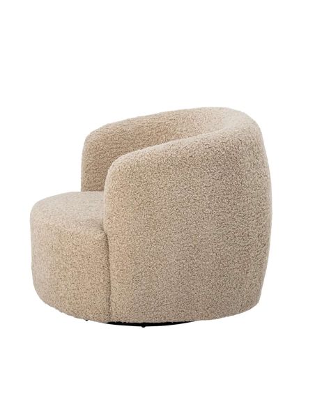 Fauteuil Pivotant Bouclette Bocca | Bloomingville
