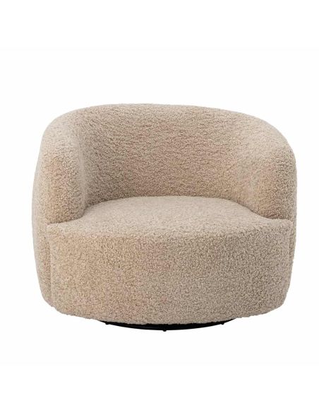 Fauteuil Pivotant Bouclette Bocca | Bloomingville