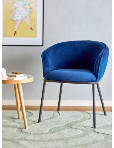 Chaise Cortone Bleue | Bloomingville | DecoenLigne