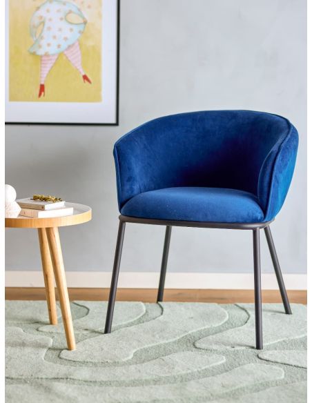 Chaise Cortone Bleue | Bloomingville | DecoenLigne