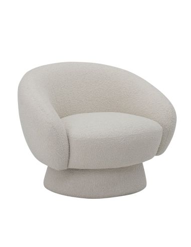 Fauteuil Ted Blanc Bloomingville | Fauteuil bouclette | DecoenLigne