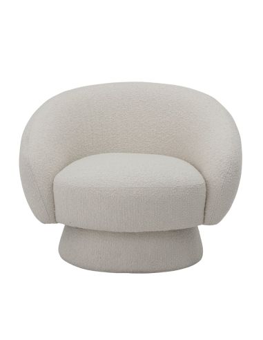 Fauteuil Ted Blanc Bloomingville | Fauteuil bouclette | DecoenLigne