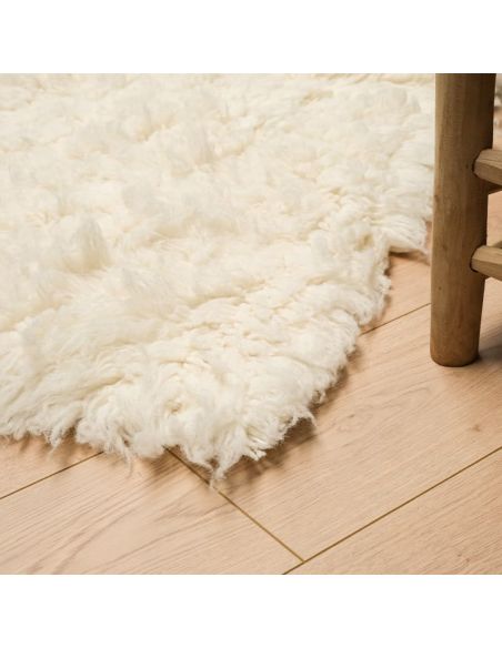 Tapis Kapra Écru en laine – Idaho Editions | DecoenLigne