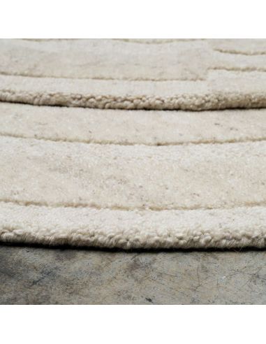 Tapis Arco rond en laine et viscose – Idaho Editions