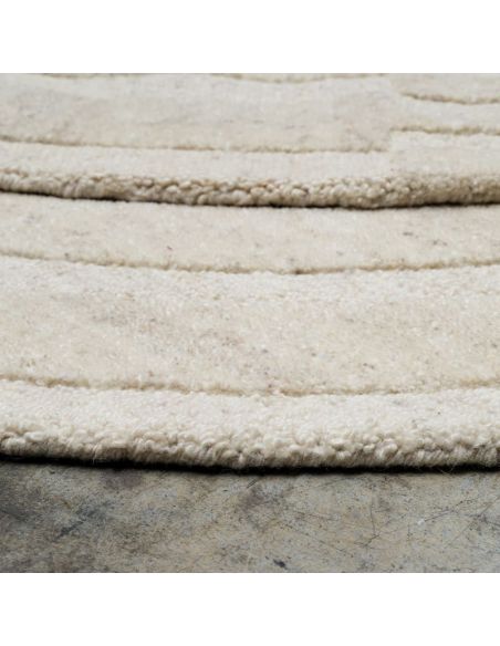 Tapis Arco rond en laine et viscose – Idaho Editions
