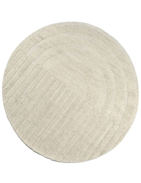 Tapis Arco rond en laine et viscose – Idaho Editions