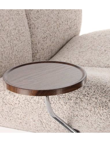 Fauteuil Nolan Beige Chiné avec tablette – Athezza