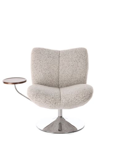 Fauteuil Nolan Beige Chiné avec tablette – Athezza