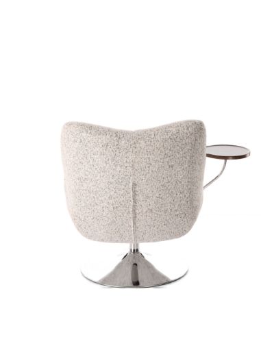 Fauteuil Nolan Beige Chiné avec tablette – Athezza