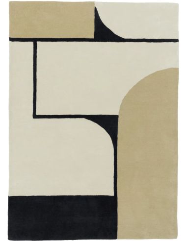 Tapis Strada Beige en laine – Edito | Tapis design