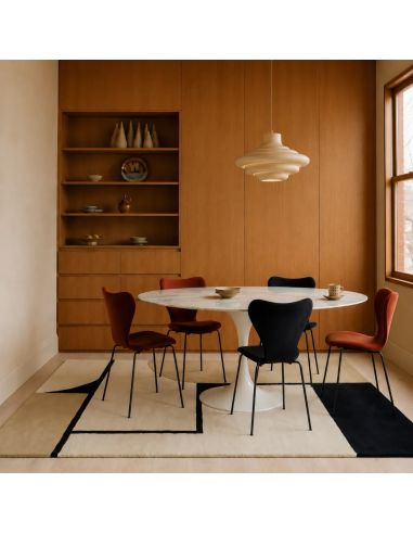 Tapis Strada Beige en laine – Edito | Tapis design