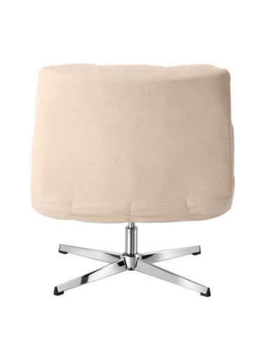 Fauteuil Montclar écru, piètement argenté | Athezza