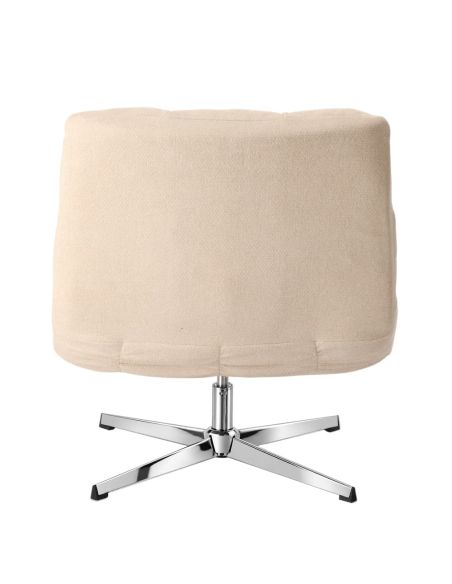 Fauteuil Montclar écru, piètement argenté | Athezza