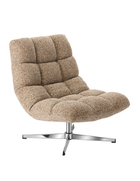Fauteuil pivotant Montclar beige chiné | Athezza