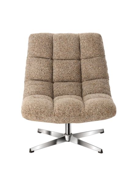 Fauteuil pivotant Montclar beige chiné | Athezza