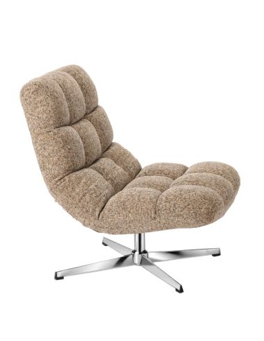 Fauteuil pivotant Montclar beige chiné | Athezza