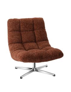 Fauteuil pivotant Montclar bordeaux chiné | Athezza