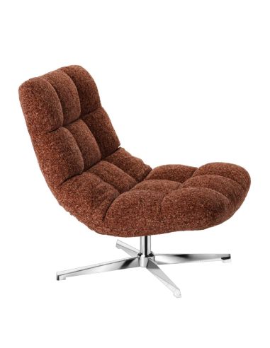 Fauteuil pivotant Montclar bordeaux chiné | Athezza