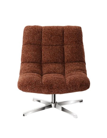Fauteuil pivotant Montclar bordeaux chiné | Athezza