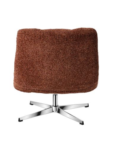 Fauteuil pivotant Montclar bordeaux chiné | Athezza