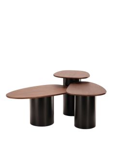 Tables basses Vega en manguier S/3 | Athezza