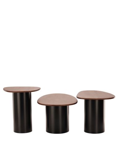 Tables basses Vega en manguier S/3 | Athezza
