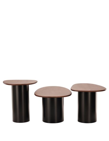 Tables basses Vega en manguier S/3 | Athezza
