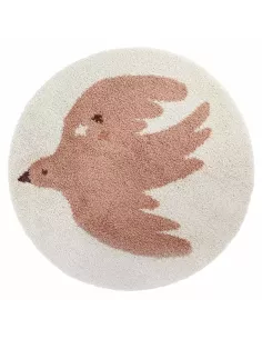 Tapis enfant rond Bohemian Bird Crème Nattiot | DecoenLigne