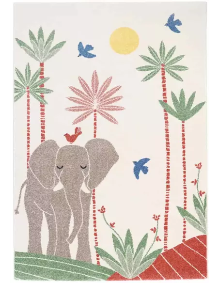 Tapis enfant Mamalena Éléphant Nattiot 120 × 170 cm