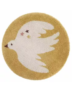 Tapis enfant rond Bohemian Bird Miel Nattiot | DecoenLigne