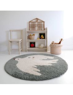 Tapis enfant rond Bohemian Bird Aqua Nattiot | DecoenLigne 2