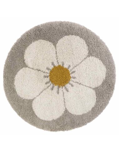 Tapis rond enfant Bohemian Daisy Beige Nattiot | DecoenLigne