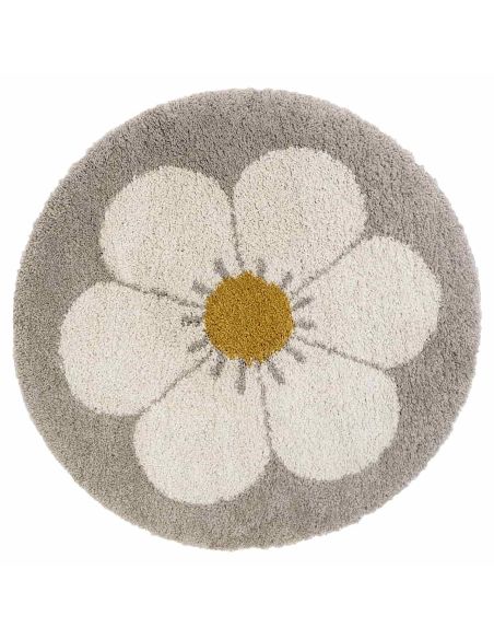 Tapis rond enfant Bohemian Daisy Beige Nattiot | DecoenLigne