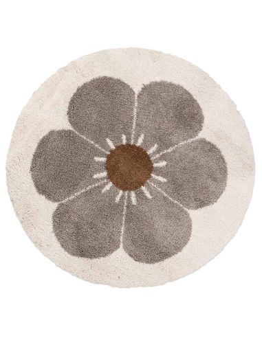 Tapis rond enfant Bohemian Daisy Taupe Nattiot | DecoenLigne