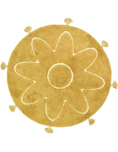 Tapis rond enfant Yva Mangue Nattiot en coton | DecoenLigne