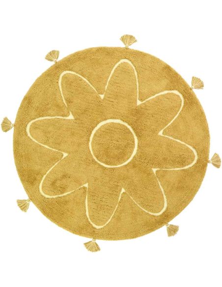 Tapis rond enfant Yva Mangue Nattiot en coton | DecoenLigne