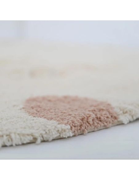 Tapis rond enfant Gentle Flora en coton Nattiot | DecoenLigne