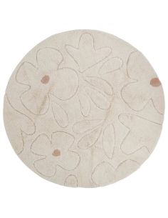 Tapis rond enfant Gentle Flora en coton Nattiot | DecoenLigne