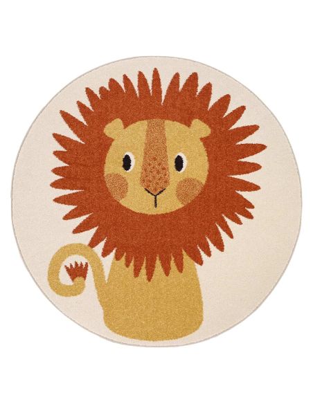 Tapis rond enfant Tiaggo Lion Nattiot Ø 120 cm | DecoenLigne