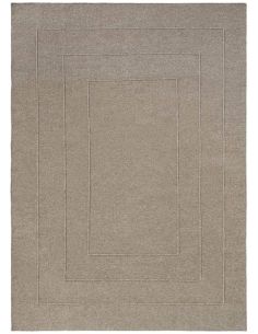 Tapis Border Soft Taupe en laine Brink & Campman | DecoenLigne
