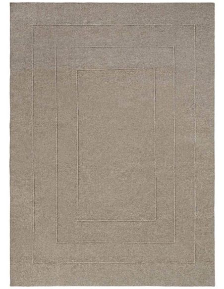 Tapis Border Soft Taupe en laine Brink & Campman | DecoenLigne
