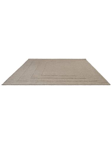 Tapis Border Soft Taupe en laine Brink & Campman | DecoenLigne