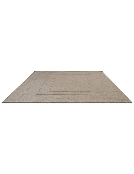 Tapis Border Soft Taupe en laine Brink & Campman | DecoenLigne