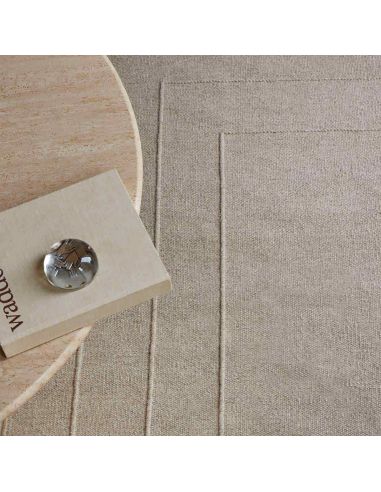 Tapis Border Soft Taupe en laine Brink & Campman | DecoenLigne