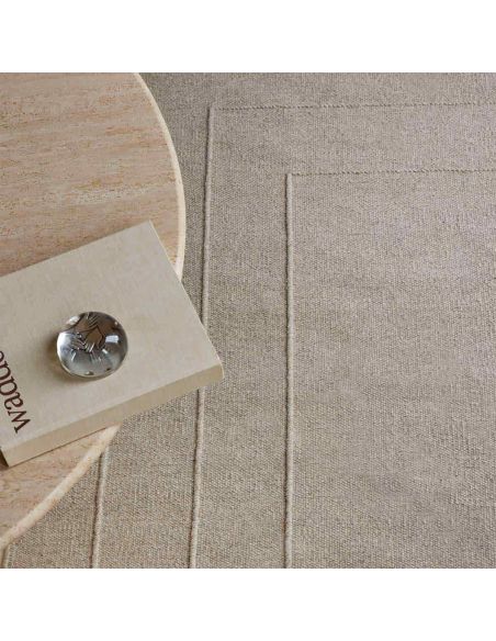 Tapis Border Soft Taupe en laine Brink & Campman | DecoenLigne