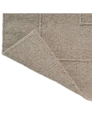 Tapis Border Soft Taupe en laine Brink & Campman | DecoenLigne