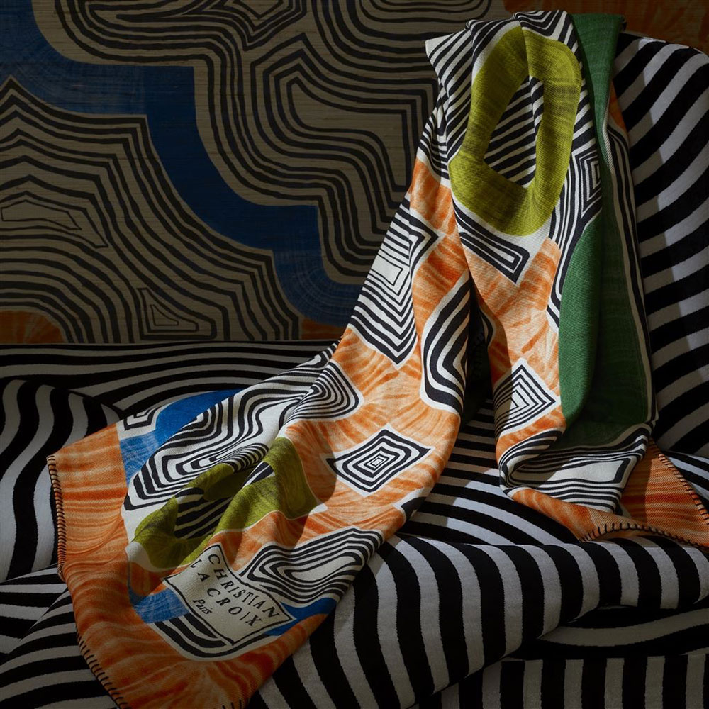 Plaids Christian Lacroix aux motifs colorés et graphiques