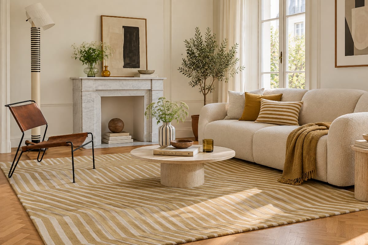 Découvrez nos conseils pour choisir la bonne taille, la matière et le style de votre tapis de salon.